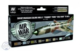 Soviet / Russian colors MiG-21 Fishbed from "Cold War" to 90's  8x17 ml