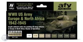 WWII US Army Europe & North Africa 1942-1945 - 8 x 17 ml