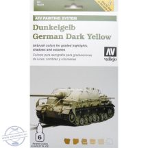   Dunkelgelb German Dark Yellow Set - Model Air Set AFV - 6 x 8 ml. 