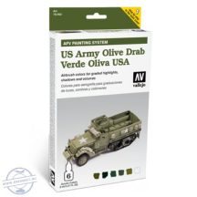   US Army Olive Drab Paint Set - Model Air Set AFV - 6 x 8 ml. 
