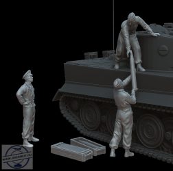 TIGER I crew LOADING AMMO - 1/72