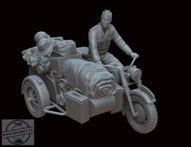 BMW R75 with sidecar and DAK soldier - 1/72