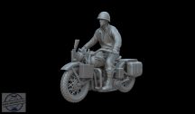 WLA MOTORCYCLE with US SOLDIER - 1/72