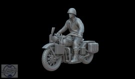 WLA MOTORCYCLE with US SOLDIER - 1/72