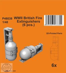WWII British Fire Extinguishers - 1/48 - 6 db