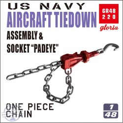 US NAVY AIRCRAFT TIEDOWN ASSEMBLY & SOCKET “PADEYE” ( One-piece chain) - 1/48