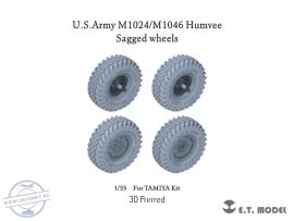 Modern USA M1024/M1046 Humvee Sagged Wheels - 1/35 - Tamiya elsősorban