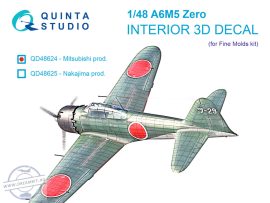 1/48 A6M5 Zero, Mitsubishi Prod 3D&col.Int.(FINEM)