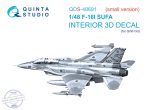   F-16I SUFA 3D-Printed & coloured Interior on decal paper (GWH) (Small version) - 1/48
