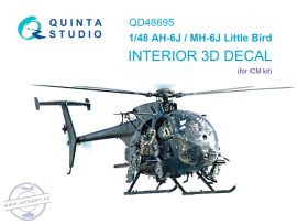 1/48 AH-6J/MH-6J Little Bird 3D Interior (ICM)