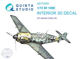 1/72 Bf 109E 3D-Print&col. Interior (SP.H.)