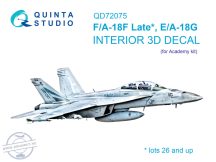 1/72 F/A-18F Late, E/A-18G 3D-Print.&col.Interior - Academy