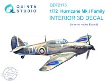   1/72 Hurricane Mk.I family 3D-Print.&col.Interior - Arma Hobby/Eduard