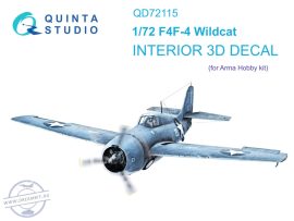 1/72 F4F-4 Wildcat 3D-Prin.&col.Interior (ARMA H.)