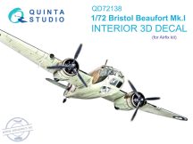 1/72 Bristol Beaufort Mk.I 3D-Print.&col.Interior - Airfix