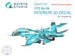   1/72 Su-34 3D-Print.&col.Interior (TRUMP) w/ resin - műgyanta ülésekkel