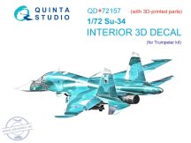   1/72 Su-34 3D-Print.&col.Interior (TRUMP) w/ resin - műgyanta ülésekkel