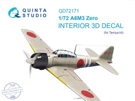 1/72 A6M3 Zero 3D-Printed&col.Interior (TAM)