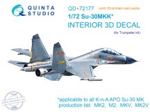   1/72 Su-30MKK 3D-Print.&col.Interior (TRUMP) műgyanta alkatrészekkel