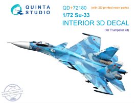 1/72 Su-33 3D-Print.&col.Interior (TRUMP) - műgyanta alkatrészekkel