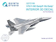1/72 F-15C Early/J Early 3D-Print.&col.Interior - Fine Molds
