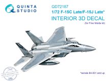 1/72 F-15C Late/J Late 3D-Print.&col.Interior - Fine Molds