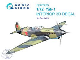1/72 Yak-1 3D-Print.&col.Interior (ZVE)