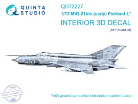1/72 MiG-21bis early 3D-Print&col.Interior (EDU)
