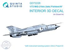 1/72 MiG-21bis late 3D-Print&col.Interior (EDU)