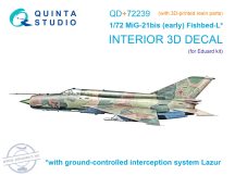   1/72 MiG-21bis early 3D-Print&col.Interior (EDU) - Műgyanta alkatrészekkel.