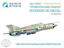   1/72 MiG-21bis late 3D-Print&col.Interior (EDU) - Műgyanta alkatrészekkel