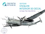1/72 He 219 3D-Print&col.Interior (DRAGON/HOBBY 2000)