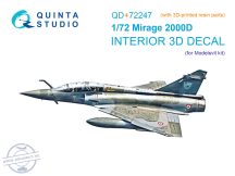   1/72 Mirage 2000D 3D-Print&col.Interior (MSVIT) - Műgyanta alkatrészekkel
