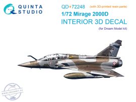 1/72 Mirage 2000D 3D-Print&col.Interior (DREAM M.) - Műgyanta alkatrészekkel