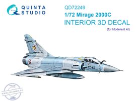 1/72 Mirage 2000C 3D-Print&col.Interior (MSVIT)