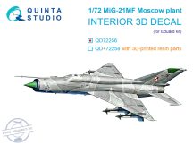 1/72 MiG-21MF (Moscow plant) 3D-Pr.&col.Int.(EDU)