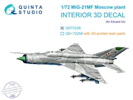 1/72 MiG-21MF (Moscow plant) 3D-Pr.&col.Int.(EDU)