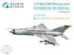   1/72 MiG-21MF (Moscow plant) 3D-Pr.&col.Int.(EDU) - Műgyanta alkatrészekkel