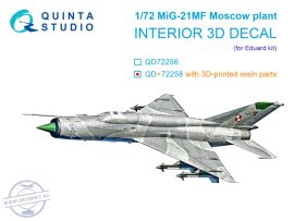 1/72 MiG-21MF (Moscow plant) 3D-Pr.&col.Int.(EDU) - Műgyanta alkatrészekkel