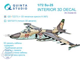 1/72 Su-25 3D Interior (ZVE) - Műgyanta üléssel