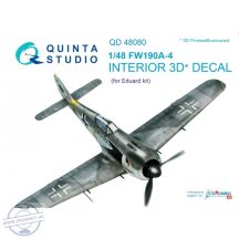  FW 190A-4 3D-Printed & coloured Interior on decal paper (for Eduard  kit) - 1/48