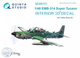 EMB-314 Super Tucano  3D-Printed & coloured Interior on decal paper (for HobbyBoss kit) - 1/48
