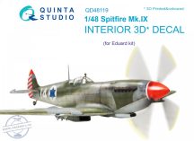   Spitfire Mk.IX 3D-Printed & coloured Interior on decal paper (for Eduard  kit) - 1/48
