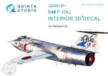   F-104J 3D-Printed & coloured Interior on decal paper (for Hasegawa kit) - 1/48