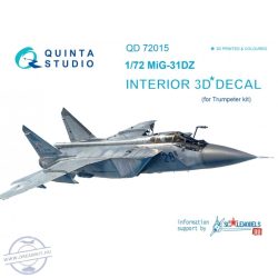 MiG-31DZ  3D-Printed & coloured Interior on decal paper  (for Trumpeter kit) - 1/72
