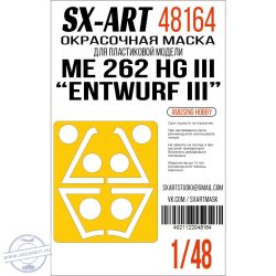 Me 262 HG III Entwurf III Paint.mask - 1/48 - Amusing Hobby Me 262 HG III Entwurf III Paint.mask - 1/48 - Amusing Hobby
